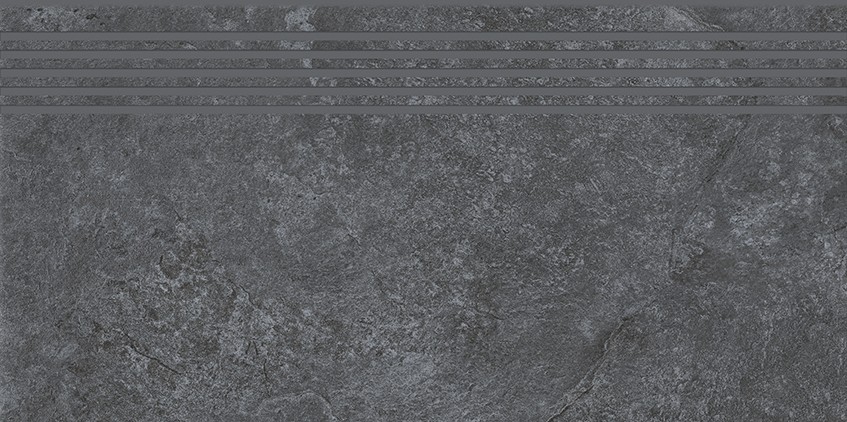 Cersanit Colosal Graphite Matt ND1140-008 lépcsőlap 29,8x59,8 cm