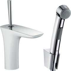 Hansgrohe PuraVida Egykaros mosdócsaptelep bidette kézizuhannyal és 160 cm zuhanycsővel 