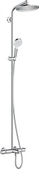Hansgrohe Crometta S Showerpipe 240 1jet termosztáttal és kádtöltővel 