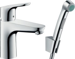 Hansgrohe Focus Egykaros mosdócsaptelep 100 bidette kézizuhannyal és 160 cm zuhanycsővel 