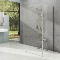Ravak Walk-In Corner 120/80 ( Fényes alu + Transparent) 