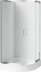 Deante Funkia félkör alakú zuhanykabin 90 cm, átlátszó üveg 