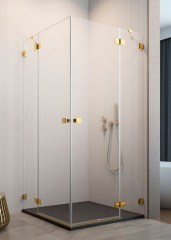 Radaway Essenza Pro Gold KDD 90 J átlátszó szögletes zuhanykabin