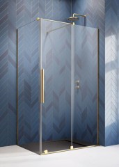 Radaway Furo Gold KDJ 140 J átlátszó arany szögletes zuhanykabin