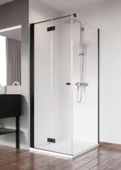 Radaway Nes Black KDJ B 100 B átlátszó szögletes fekete zuhanykabin