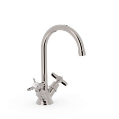 Tres Clasic kétkaros mosdó csaptelep steel 24210901AC