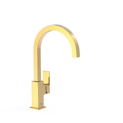 Tres Cuadro Exclusive magasított egykaros mosdó csaptelep, 368 mm magas arany  00660702OR