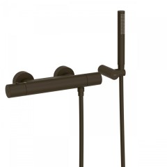 Tres Study Exclusive fali termosztátos zuhany csaptelep, kézizuhannyal, black bronze 26116209KMB